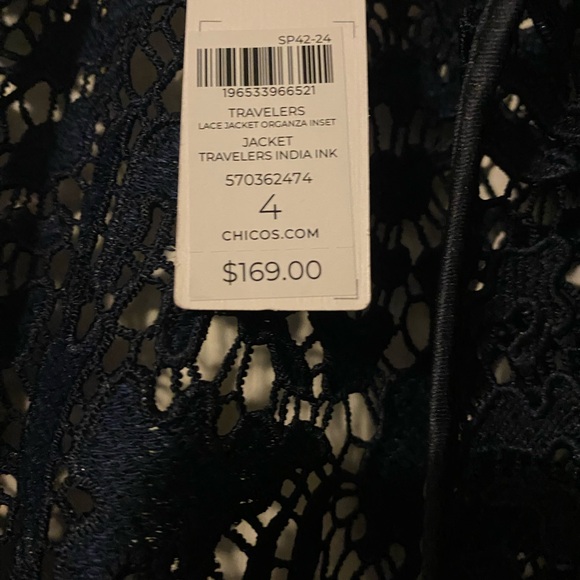 Chico's Navy Lace Jacket - Picture 7 of 7